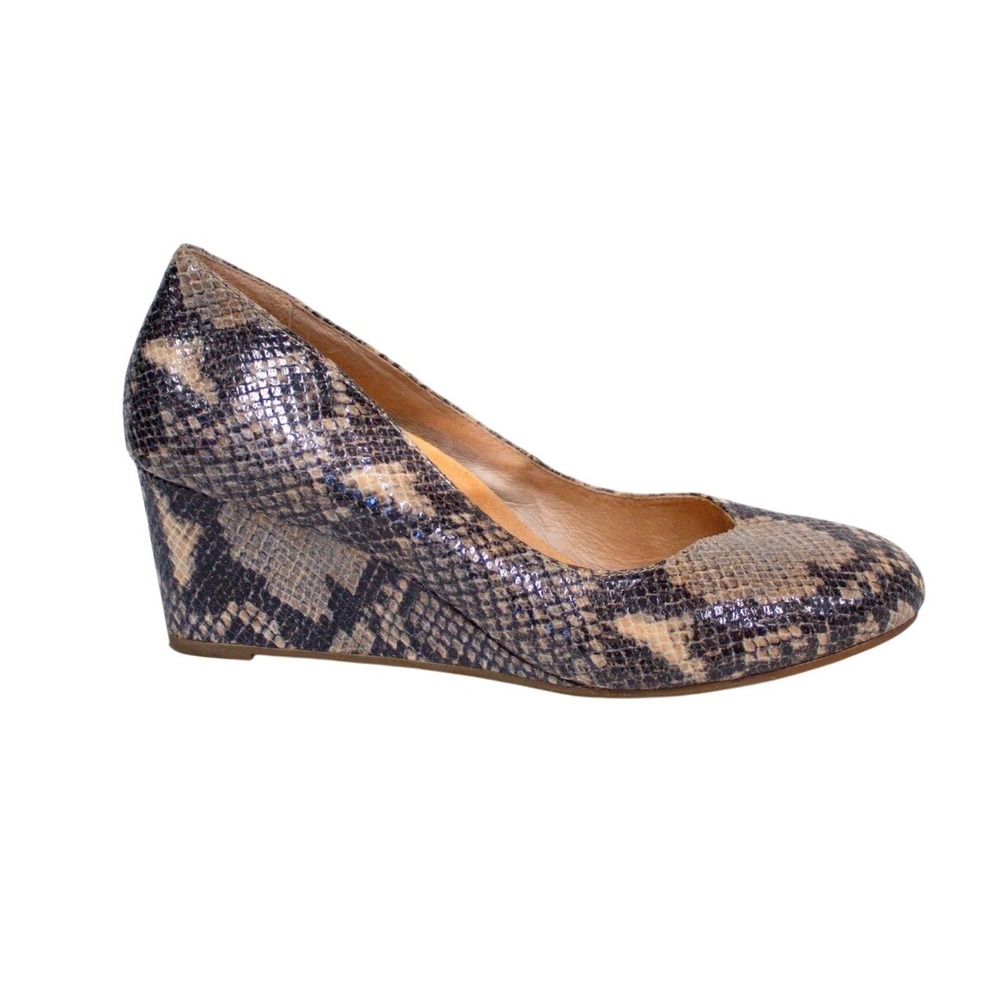 VIONIC Antonia Snake Print Leather Wedge Heels Shoes Size‎ 10